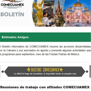 Boletín Mensual Comecuamex Agosto