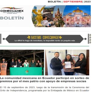 Boletín Mensual de actividades Comecuamex Septiembre 2023